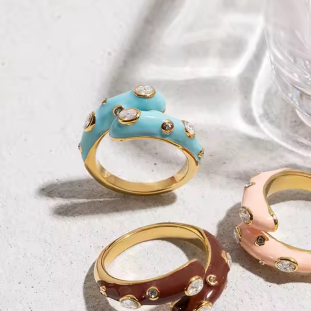 Anthro Elegant Blue Adjustable Ring - Picture 10 of 13